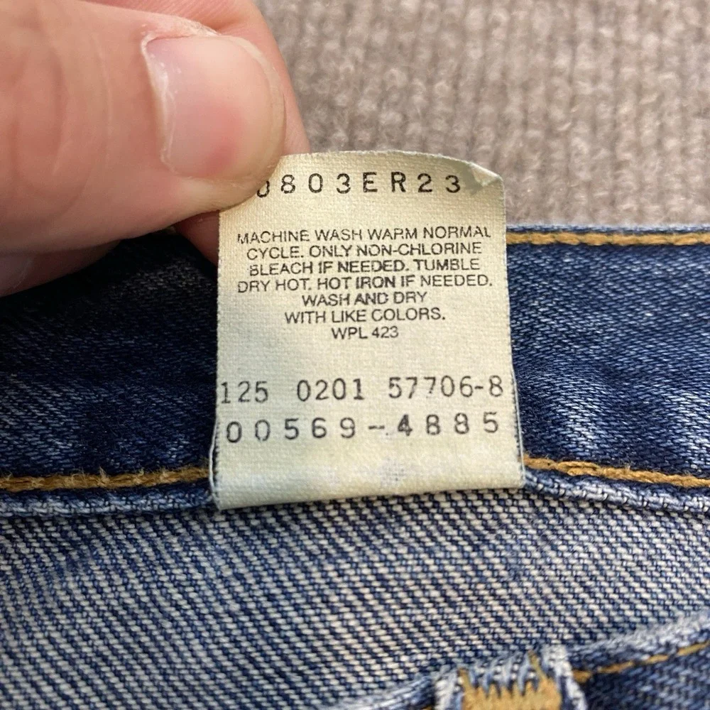 Levis Jeans Mens 38x34 Blue 569 Baggy Loose Straight Vintage Y2K 2001 Dark Wash
